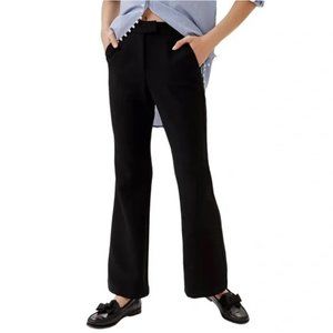 NEW ANTHROPOLOGIE Exquise Sleek Flare Pants S Small Black